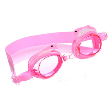 Cartoon Children Swimming Goggles Baby Waterproof Anti-fog High-definition Swimming Goggles(Pink Dolphin)-garmade.com