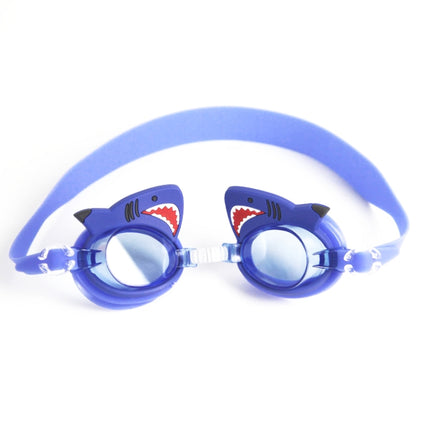 Cartoon Children Swimming Goggles Baby Waterproof Anti-fog High-definition Swimming Goggles(Blue Shark)-garmade.com