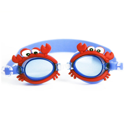 Cartoon Children Swimming Goggles Baby Waterproof Anti-fog High-definition Swimming Goggles(Big Red Blue Crab)-garmade.com