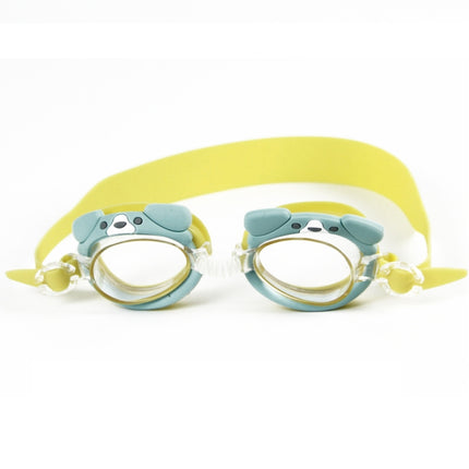 Cartoon Children Swimming Goggles Baby Waterproof Anti-fog High-definition Swimming Goggles(Light Blue Yellow Puppy)-garmade.com