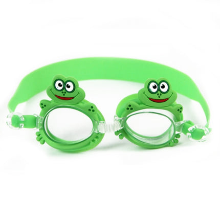 Cartoon Children Swimming Goggles Baby Waterproof Anti-fog High-definition Swimming Goggles(Red Lips Green Grogs)-garmade.com