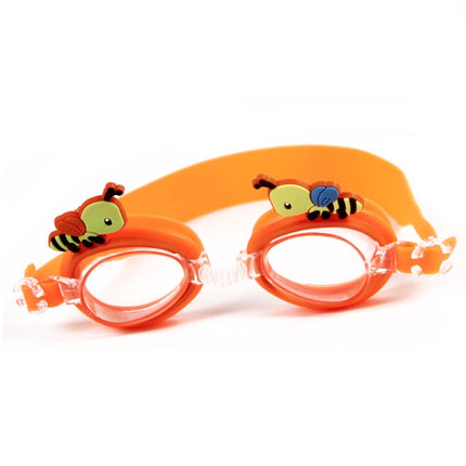 Cartoon Children Swimming Goggles Baby Waterproof Anti-fog High-definition Swimming Goggles(Orange Bee)-garmade.com