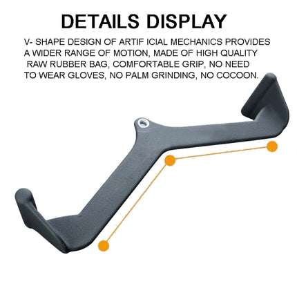 No. 7 Triceps Up Pull V-shaped Handles Attachments for Pulley and Lat Pulldown Machines-garmade.com