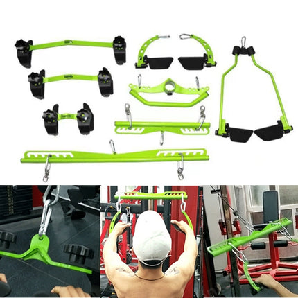 8pcs/set Lat Pull Down Grips Handle Back Blaster Strength Training Home Gym Rowing Machine Attachments-garmade.com