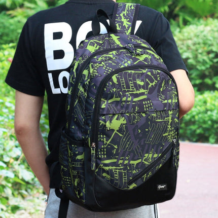 Student Schoolbag Backpack Casual Computer Travel Bag(Green)-garmade.com
