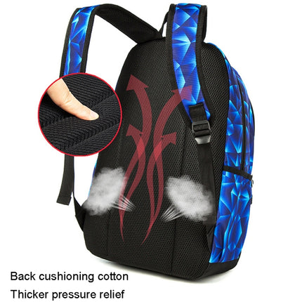 School Schoolbag Large Capacity Travel Backpack(528 Machine Black)-garmade.com