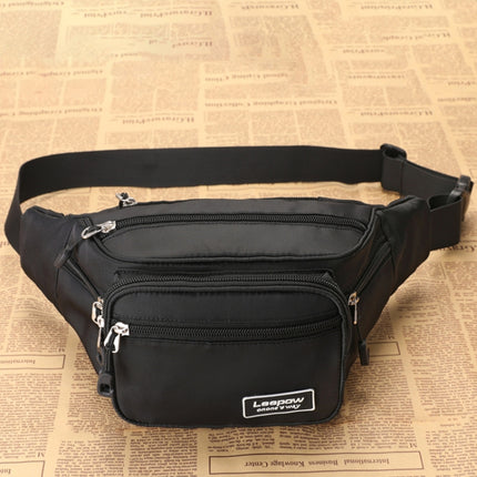 Y051 Women Summer Crossbody Waist Bag Large Capacity Cell Phone Bag(Black)-garmade.com