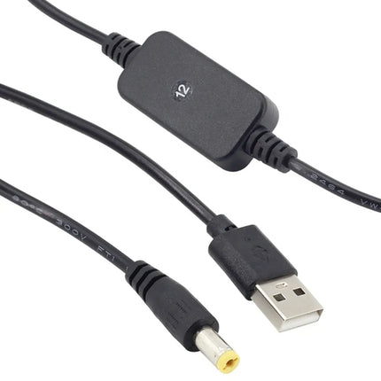 2pcs DC 5V To 12V USB Booster Cable Mobile Power Monitoring Power Cord-garmade.com