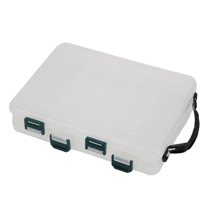 HB326 10 Grids Double Side Luya Tool Box Translucent Bait Organizer(White)-garmade.com