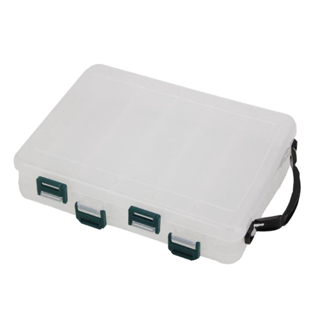 HB327 14 Grids Double Side Luya Tool Box Translucent Bait Organizer(White)-garmade.com
