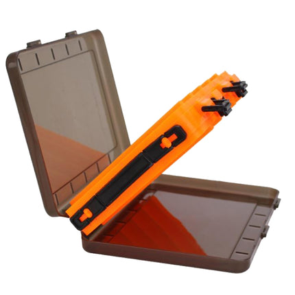 HB326 10 Grids Double Side Luya Tool Box Translucent Bait Organizer(Orange)-garmade.com