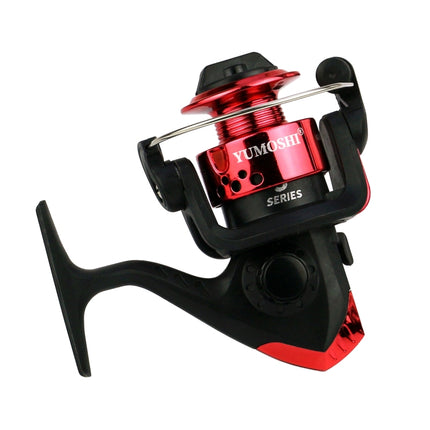 YUMOSHI JL200 Fishing Reel Without Line Plating Head Metal Movement Spinning Reel(Electroplated Red)-garmade.com