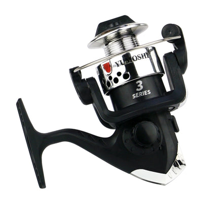 YUMOSHI JL200 Fishing Reel Without Line Plating Head Metal Movement Spinning Reel(Electroplated Silver)-garmade.com