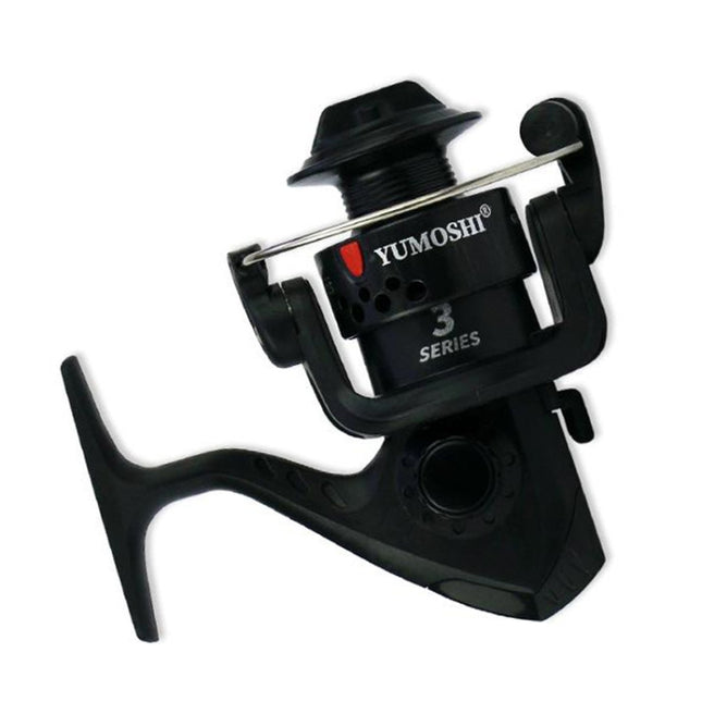YUMOSHI JL200 Fishing Reel Without Line Plating Head Metal Movement Spinning Reel(Injection Black)-garmade.com