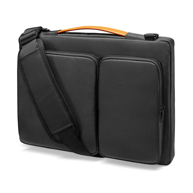 Computer Messenger Shoulder Bag Laptop Sleeve Bag, Size: 13.3-14 inch(Black)-garmade.com