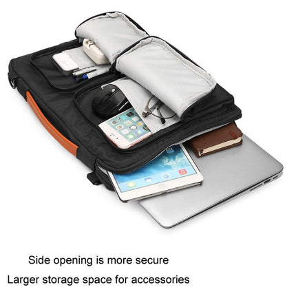 Computer Messenger Shoulder Bag Laptop Sleeve Bag, Size: 13.3-14 inch(Black)-garmade.com