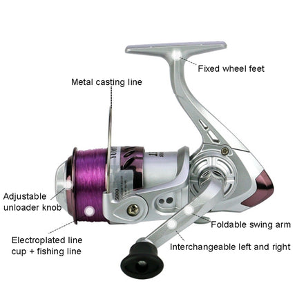 YUMOSHI YK Series Plastic Plating Fishing Line Reel, Specification: YK5000-garmade.com