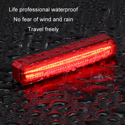 Bicycle Tail Light USB Rechargeable Waterproof Night Riding Warning Light(Red)-garmade.com