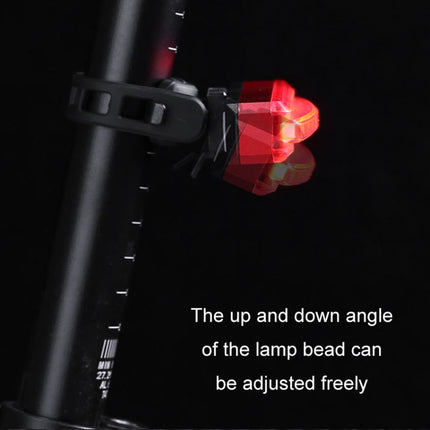 Bicycle Tail Light USB Rechargeable Waterproof Night Riding Warning Light(White)-garmade.com