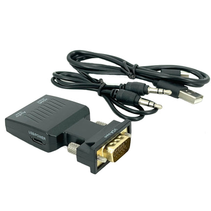 VGA to HDMI Projector HDMI Adapter With Audio Cable Computer HD Converter-garmade.com