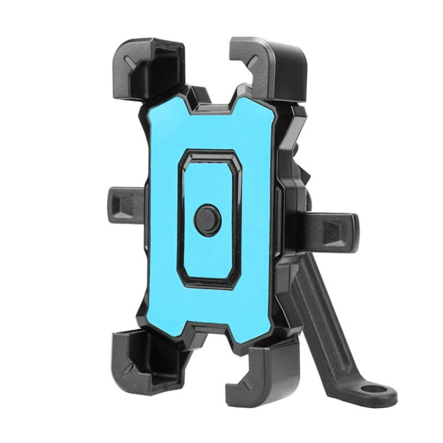 Electric Bike Motorcycle Bicycle Riding Shockproof Navigation Bracket, Color: Blue For Rearview Mirror-garmade.com