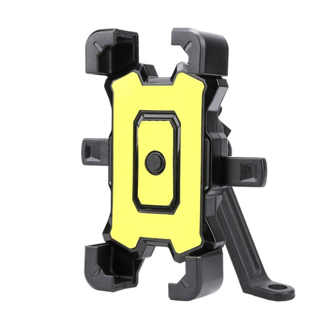 Electric Bike Motorcycle Bicycle Riding Shockproof Navigation Bracket, Color: Yellow For Rearview Mirror-garmade.com