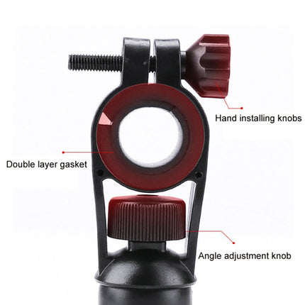 Electric Bike Motorcycle Bicycle Riding Shockproof Navigation Bracket, Color: Red For Rearview Mirror-garmade.com