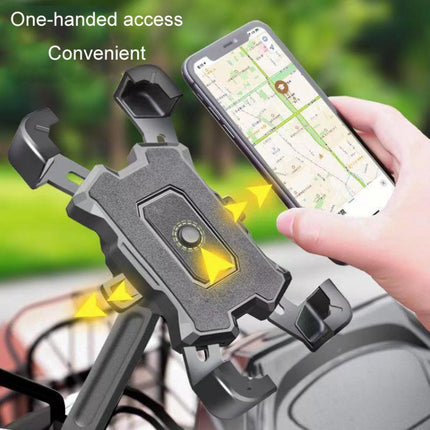 Electric Bike Motorcycle Bicycle Riding Shockproof Navigation Bracket, Color: Yellow For Rearview Mirror-garmade.com