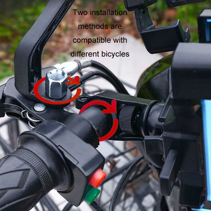 Electric Bike Motorcycle Bicycle Riding Shockproof Navigation Bracket, Color: Red For Rearview Mirror-garmade.com