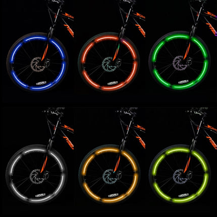 10pcs Reflective Stickers For Bicycle Rims Riding Equipment Accessories(Orange)-garmade.com