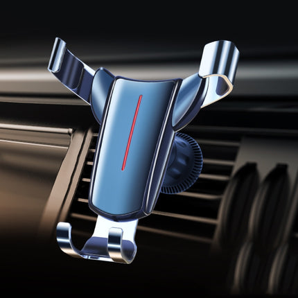 Air Outlet Triangular Gravity Sensor Car Mobile Phone Holder, Color: Black Hook Clip-garmade.com
