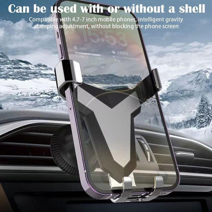 Gravity Navigation Car Air Outlet Triangular Mobile Phone Holder(Golden)-garmade.com