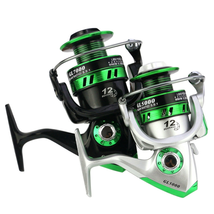 YUMOSHI GL Series Fishing Lines Spinning Reel, Specification: GL6000 Silver-garmade.com
