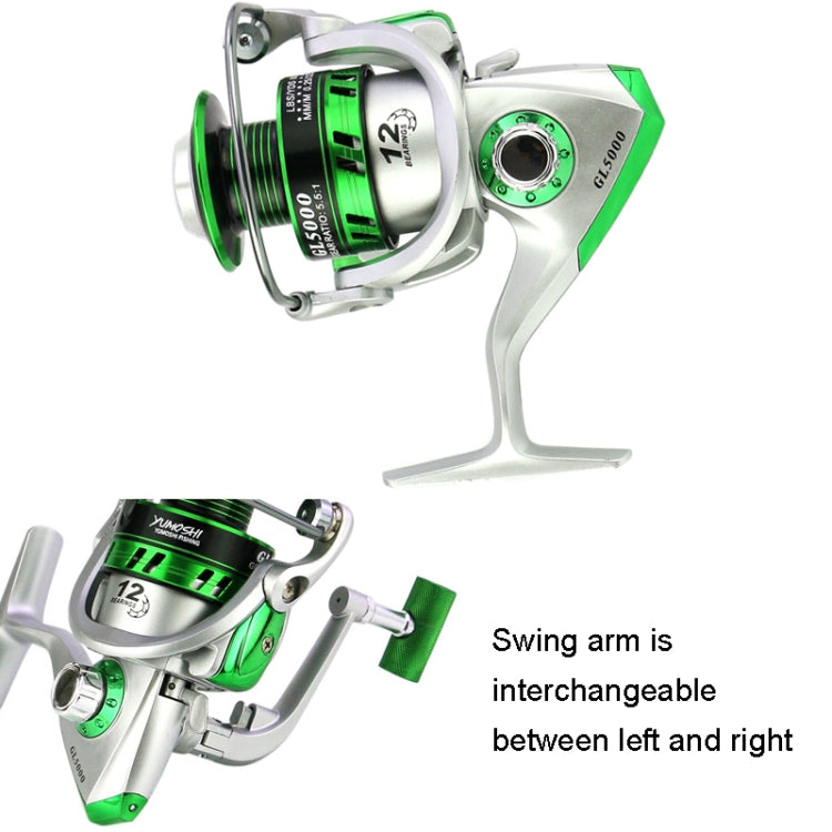 YUMOSHI GL Series Fishing Lines Spinning Reel, Specification: GL6000 Silver-garmade.com