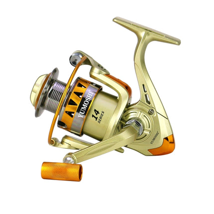 YUMOSHI JF5000 Spinning Fishing Reel 5.2:1 Gear Ratio Metal Spool Saltwater Fishing Tools-garmade.com