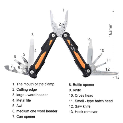 RDEER RT-2352 Multifunctional Pliers Folding Knife Outdoor Home Emergency Tool-garmade.com