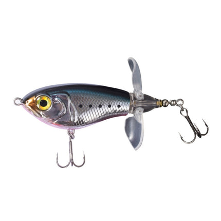 DF065 9g Double Paddle Tractor Surface Tether Roadrunner Fake Lure Long-distance Casting Lure(Silver Black Back)-garmade.com