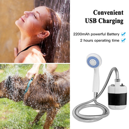 KE-801 Outdoor Electric Shower Camping Rechargeable Portable Shower Head-garmade.com