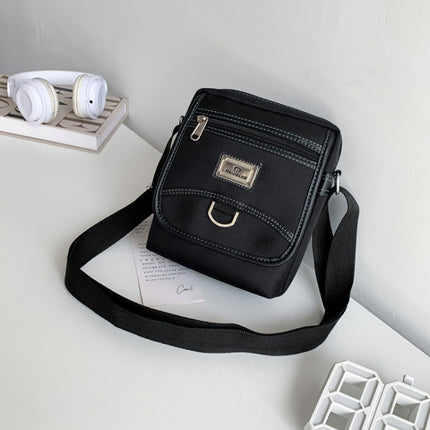 H3324 Commercial Male Single Shoulder Crossbody Bag Oxford Fabric Small Backpack, Color: Black Large-garmade.com