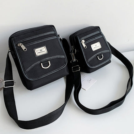 H3324 Commercial Male Single Shoulder Crossbody Bag Oxford Fabric Small Backpack, Color: Black Small-garmade.com