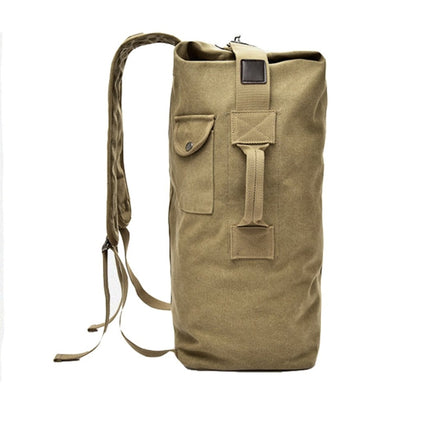 FM308 Large Capacity Outdoor Travel Man Canvas Double Shoulder Backpack Student Schoolbag, Specification: Small Green-garmade.com