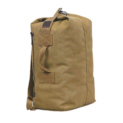 Upgrade Zipper Pockets Outdoor Travel Man Canvas Double Shoulder Backpack Student Schoolbag, Specification: Small Black-garmade.com