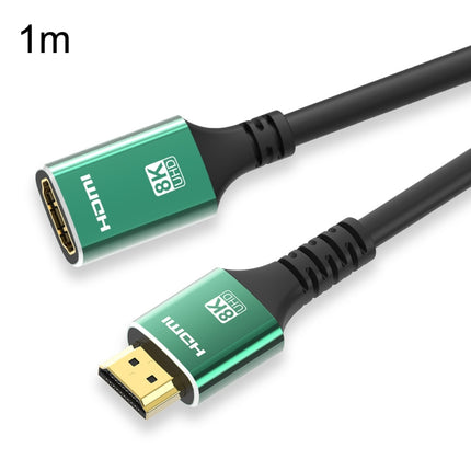 1m HDMI2.1 Male To Female 8K Audio And Video Cable Extension Cable(Green)-garmade.com