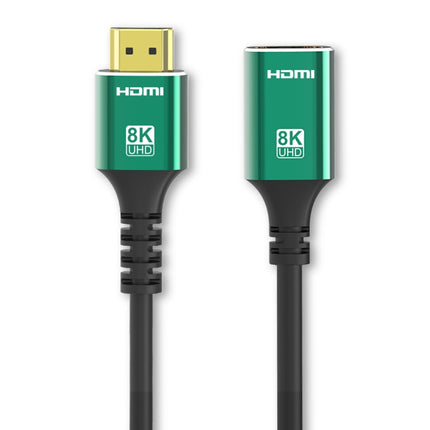 0.5m HDMI2.1 Male To Female 8K Audio And Video Cable Extension Cable(Green)-garmade.com