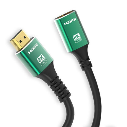 1.5m HDMI2.1 Male To Female 8K Audio And Video Cable Extension Cable(Green)-garmade.com