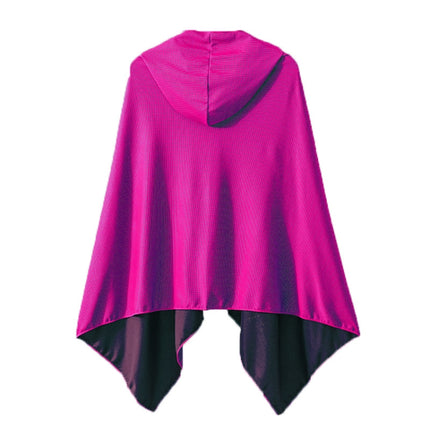 60 x 145cm Cool and Quick-drying Beach Cloak Diving Hooded Changing Clothes Absorbent Towel(Rose Red)-garmade.com