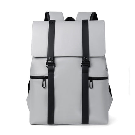 Oxford Fabric Large Capacity Decompression Anti-Shock Student Shoulder Bag(White)-garmade.com