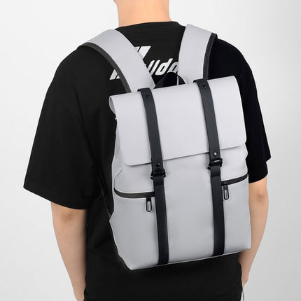 Oxford Fabric Large Capacity Decompression Anti-Shock Student Shoulder Bag(White)-garmade.com