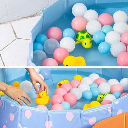 80 x 20cm Children Foldable No Need Inflate Bathing Tub Playing House Game Sand Ball Pool(Beige)-garmade.com