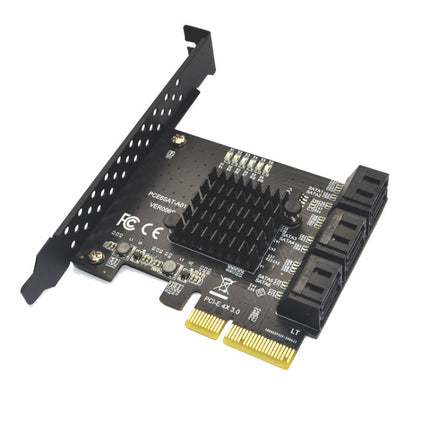 PCIE 4X To 6 Port SATA 3.0 Adapter Expansion Card ASMedia ASM1166 Converter-garmade.com
